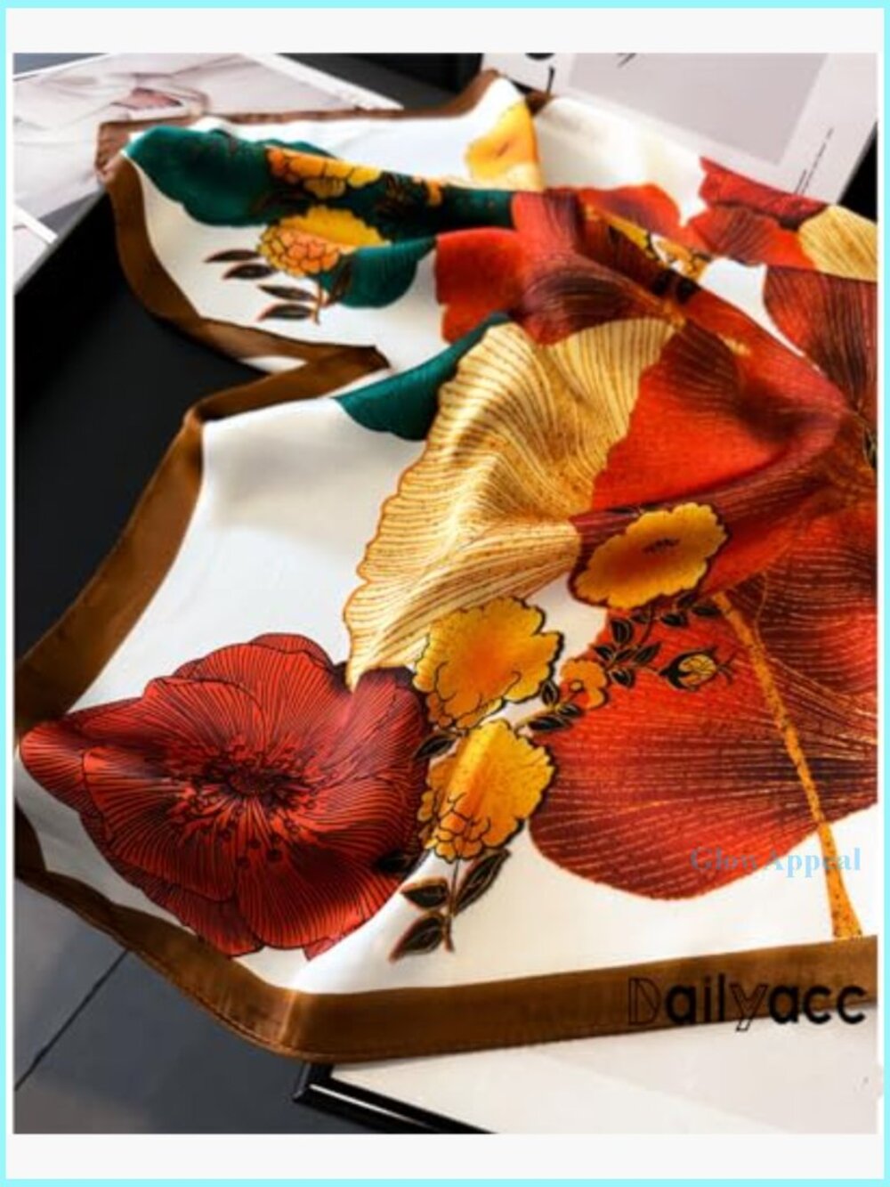 Lightweight Silk Satin Scarf 27.5x27.5 Inch Polyester Head Neck Accessory - Picture 6 of 7